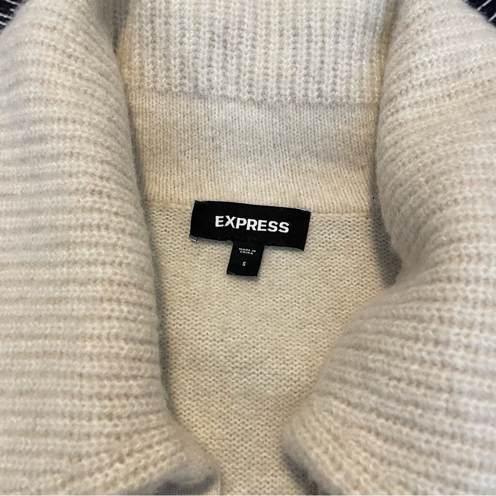Express Cream Collared Sweater - Picture 2 of 3